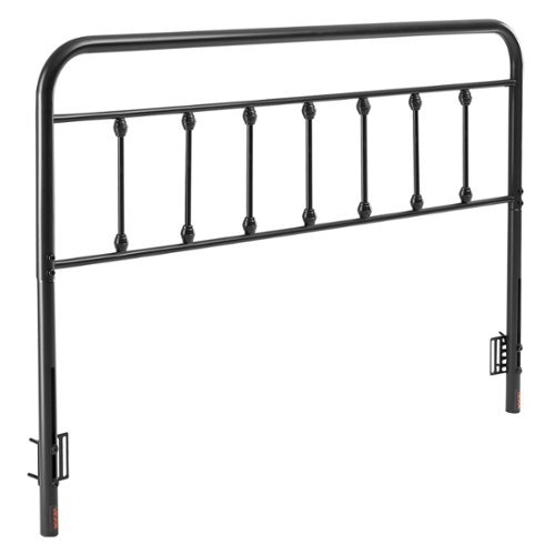 VEVOR - Metal Headboard, Queen Size Headboard with Adjustable Height, Metal Headboard for Queen Size Bed - Black-Front_Standard 