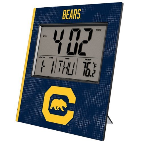 Keyscaper - Cal Bears Cross Hatch Digital Desk Clock - Multicolor-Front_Standard 