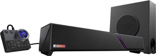 ASUS - ROG Gjallar 5-Channel (2.1.2) Dolby Atmos RGB Gaming Soundbar with LCD Control Hub (PC/Mac, Xbox, PS, Switch and Mobile) - Black
