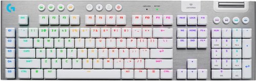 Logitech - G915 X LIGHTSPEED Full-size Wireless Mechanical GL Brown Tactile Switch Gaming Keyboard for PC/Mac with RGB Backlighting - White