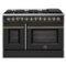Forno Appliances - Galiano 6.58 Cu. Ft. Freestanding Dual Fuel Range with Convection Oven and Griddle - Black Door-Front_Standard