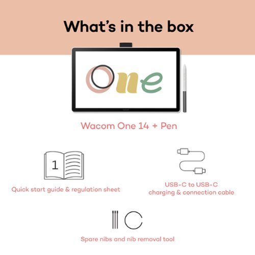 Wacom One 14 (2025) Pen Display Drawing Tablet - White WHERE TO BUY