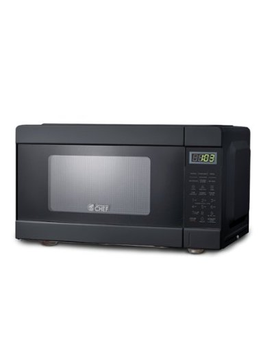 Commercial Chef - Countertop Microwave Oven 0.9 Cu. Ft. 900W - Black-Front_Standard 