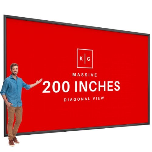 KHOMO GEAR - 200" Fixed Frame Projector Screen – Matte Wall-Mount 16:9 Screen for 4K/8K HDR & UST Projectors-Front_Standard 