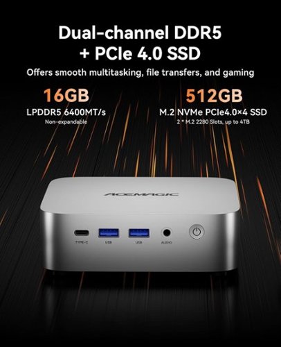 ACEMAGIC ミニPC 16GB RAM SSD512GB ACEMAGIC W1 Gaming Mini PC AMD Ryzen 7 H255(8C/16T) 16GB LPDDR5