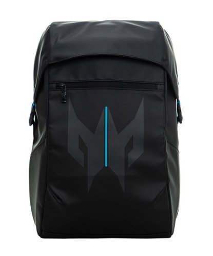 Acer - Predator Lite Backpack Fits 15.6" Laptops 1680D Ballistic Polyester Mesh Adjustable Straps Water-Resistant Zippers - Black-Front_Standard 