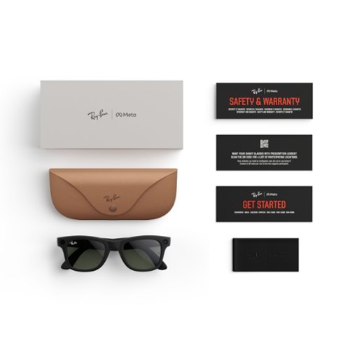 Ray-Ban Meta Wayfarer Large glasses with Meta Ai, Audio, Photo, Video Compatibility - Clear to Green Transitions Lenses - Matte Black SHOP ONLINE