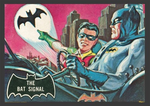 Trend Setters - Batman 85th Anniversary (Batman 1966 Classic TV Series Bat Signal) MightyPrint™ Wall Art MP24170983 - Multicolor-Front_Standard 