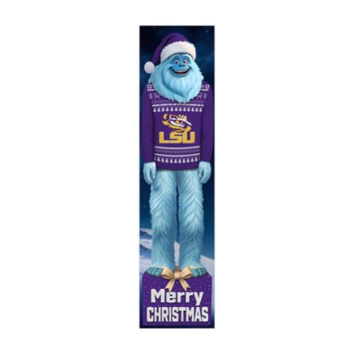 Fan Creations - LSU Tigers 48" Yeti Christmas Leaner - Multicolor-Front_Standard 