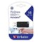 Verbatim - PinStripe 16GB USB 2.0 Type A Flash Drive - Black-Front_Standard