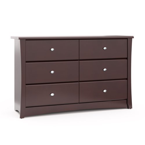 Storkcraft - Crescent 6-Drawer Double Dresser - Espresso-Front_Standard 