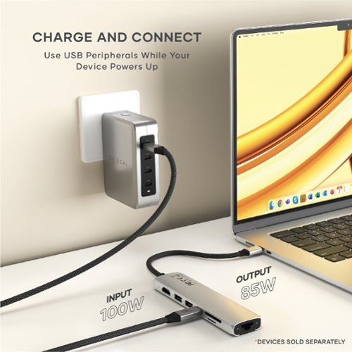Satechi 7 in 1 USB C Slim Multiport Adapter w/ Ethernet, 4K HDMI