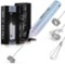 Zulay Kitchen - 3-in-1 Froth N Go Milk Frother Rechargeable - Comes with 3 Whisk Attachments - Cloud-Front_Standard