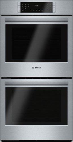 Bosch - 800 Series 27" Built-In Double Electric Wall Oven with True Convection - Stainless Steel-Front_Standard 