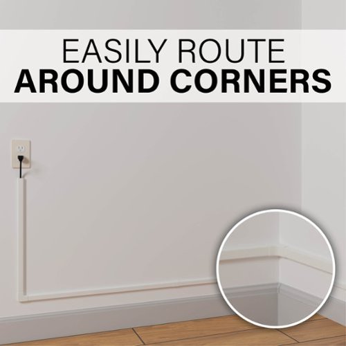 Sanus On-Wall Cable Concealer High Capacity Cord Cover Kit for Mounted TVs (Holds Up to 6 Cables) - White BUY IN EUROPE