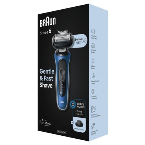 Braun Series 6 Wet/Dry Electric Shaver - Blue GLOBAL SHIPPING