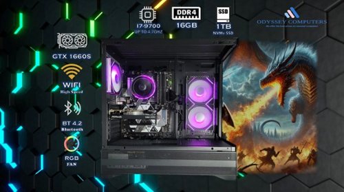Odyssey Computers Widow V3 Gaming Desktop, Intel Core i7 upto 4.7