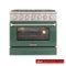 Kucht - 36 in. 5.2 cu. ft. Natural Gas Range with Sealed Burners and Convection Oven in Green - Green-Front_Standard