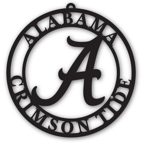 Fan Creations - Alabama Crimson Tide 16'' Team Logo Cutout - Black-Front_Standard 