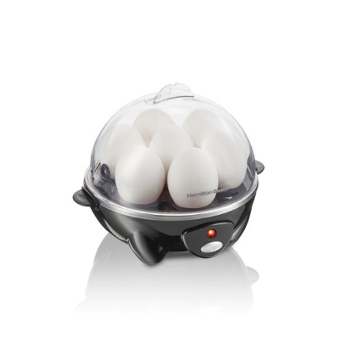 Hamilton Beach - 3-in-1 Egg Cooker with 7 Egg Capacity - Black-Front_Standard 