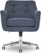Serta - Ashland Memory Foam & Twill Fabric Home Office Chair - Blue-Front_Standard