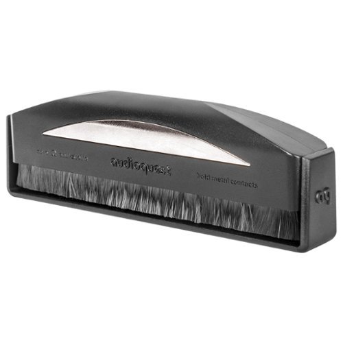 AudioQuest - Silver Anti-Static Record Brush Removes Static, Dust, Debris from Vinyl Records - Black