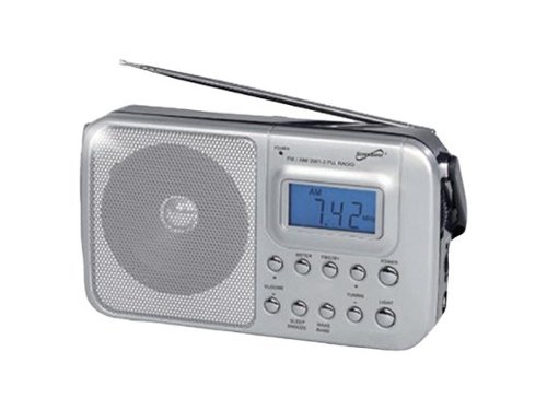 Supersonic - SC-1091 Portable 4-Band AM/FM/SW 1-2 Radio, SC-1091 - Silver-Front_Standard 