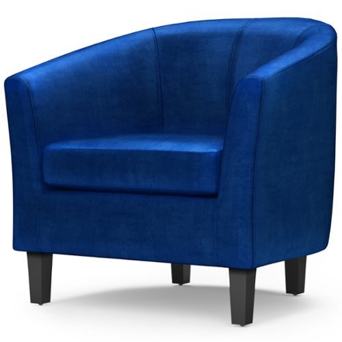 Simpli Home - Austin 30 inch Wide Tub Chair - Blue-Front_Standard 