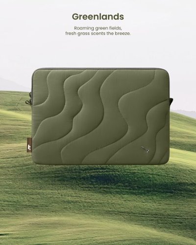 tomtoc Terra-A27 Puff Recycled Laptop Sleeve Bag Case for 16-inch MacBook Pro M4/M3/M2/M1 Pro/Max 2024-2019, Quilted Design - Greenlands WORLDWIDE DELIVERY
