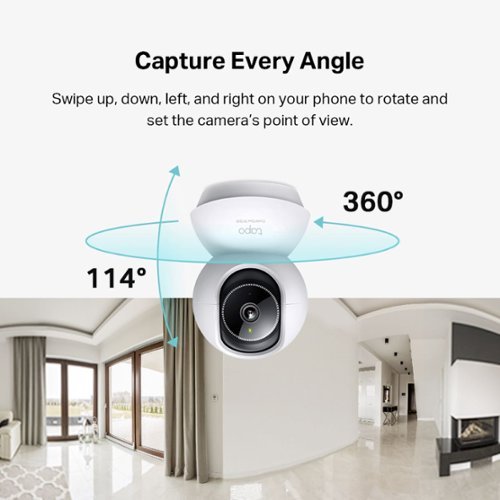 TP-Link Tapo 360º Pan/Tilt 2K QHD Home Security Camera - No Monthly Fees - White WORLDWIDE DELIVERY