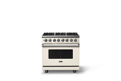 Viking - 36 in. Wide 6 Burner Pro5S 5.6 Cu. Ft. Freestanding Sealed Dual Fuel Convection Range - Pure White - Pure White