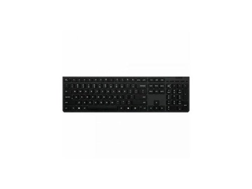 Lenovo - Wireless Rechargeable Keyboard - Bluetooth/RF - 104 Keys - US English - USB A - Black-Front_Standard 