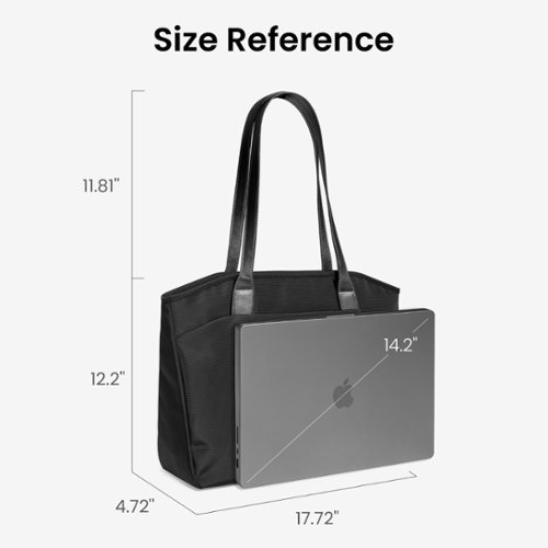 tomtoc Laptop Tote Bag for Women, Laptop Work Shoulder Bag with Device Compartment fits up to 14 inch MacBook Pro, 12.5L - Black WHERE TO BUY