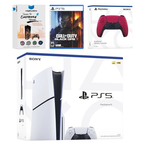 PlayStation 5 Slim Disc Bundle with Call of Duty Black Ops 7 Game, MightySkins Code and Extra Controller - Cosmic - PlayStation 5-Front_Standard 