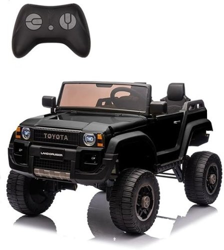  GARVEE - 24V Licensed Toyota Land Cruiser 250 Kids 2-Seater Ride-On Car Truck with Parent Remote Control,Switchable 4WD/2WD - Black