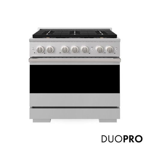 ZLINE - 36 in. 5.2 cu. ft. Marino Freestanding Dual Fuel Range with 6 DuoPro Burners and Convection Oven in Stainless Steel - Stainless Steel