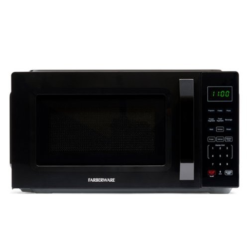 Farberware - 700-Watt Compact Countertop Microwave Oven – 0.7 cu. ft - Black-Front_Standard 