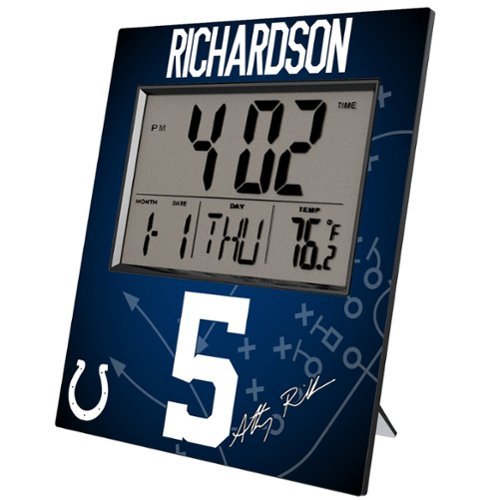 Keyscaper - Anthony Richardson Indianapolis Colts Digital Desk & Wall Clock - Multicolor-Front_Standard 