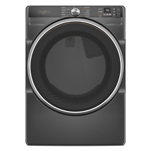Whirlpool - 7.4 Cu. Ft. Stackable Smart Electric Dryer with Steam and Wrinkle Shield Option - Volcano Black