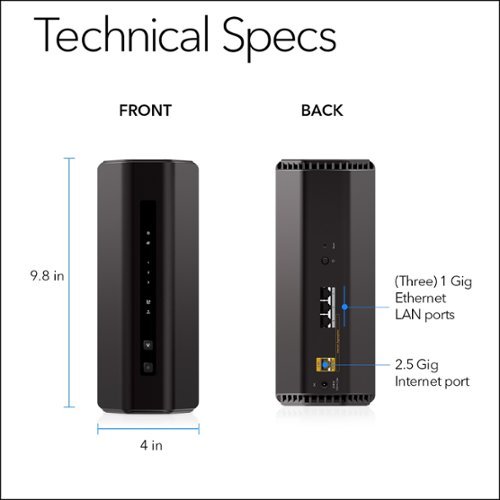 NETGEAR Nighthawk BE5000 Dual-Band Wi-Fi 7 Router - Black BUY IN MIDDLE EAST