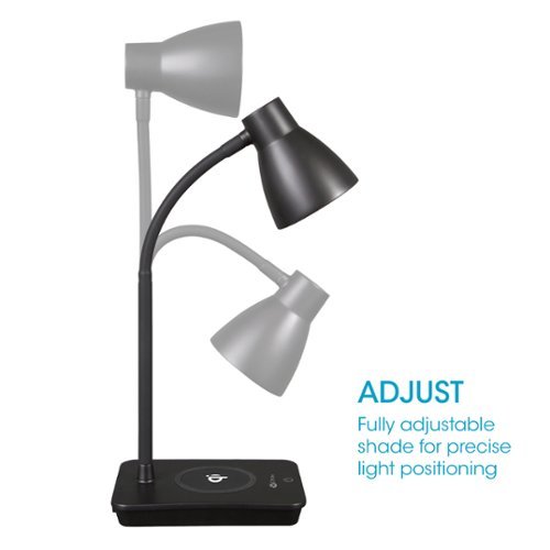 OttLite Infuse Adjustable LED Desk Lamp with Qi Charging, Three Brightness Settings, & Clear Sun Technology - Black BUY IN QATAR