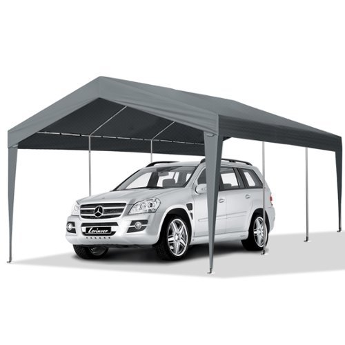 Winado - 12x20 Carport Canopy with Galvanized Steel Frame, Portable Heavy Duty Garage with Water-Proof Covers for Cars, Boats-Front_Standard 