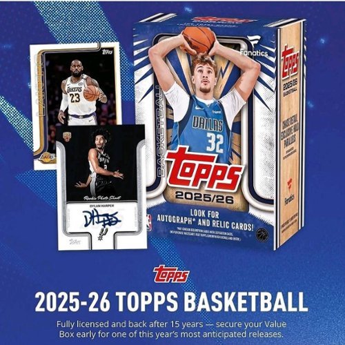 2025-2026 Topps NBA Basketball Trading Card Value Box