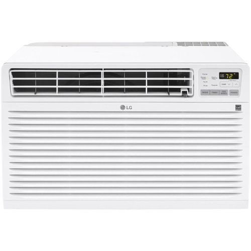 LG - 450 Sq. Ft. 10,000 BTU 230V Through-the-Wall Air Conditioner with 11,200 BTU Supplemental Heat Function - White-Front_Standard 