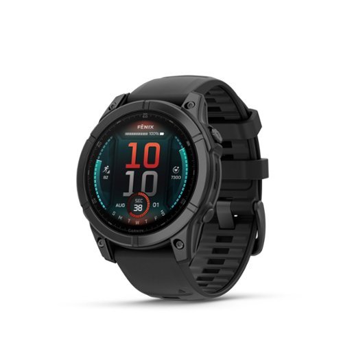 Garmin Fenix E 47mm AMOLED Slate Gray Steel with Black Silicone Band