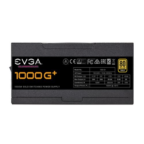 EVGA GP Series SuperNOVA 1000W ATX 80 Plus Gold Fully Modular Power Supply - Black SHOP ONLINE