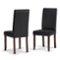 Simpli Home - Acadian Parson Dining Chair (Set of 2) - Distressed Black-Front_Standard