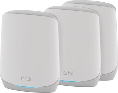 NETGEAR - Orbi 750 Series AX5200 Tri-Band Mesh Wi-Fi 6 System (3-pack) - White-Left_Standard 