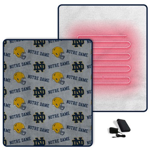 Pegasus - Notre Dame Fighting Irish Scattered Logos 60" x 70" Heated Blanket - Multicolor-Front_Standard 