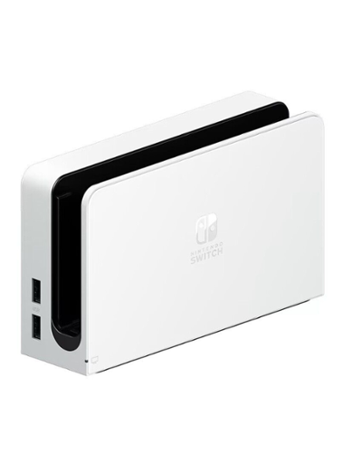 Charging Dock (HEG-007) (DOCK ONLY) Compatible For Nintendo Switch OLED - White-Front_Standard 